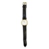 \"Bucherer\" quartz watch with a white dial and a black leather strap. - Moinat - Decorating accessories